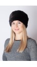 Black mink fur hat